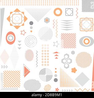 Geometrische Designelemente für Vektorabstraktion festlegen Stock Vektor