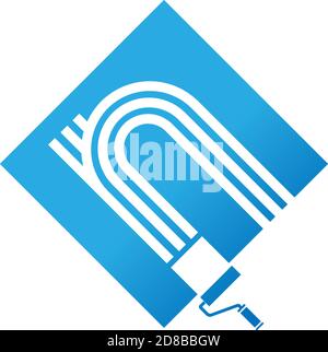 Paint Logo Schrift Design Konzept Illustrator Stock Vektor