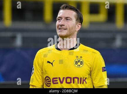 Dortmund, Deutschland. Oktober 2020. Fußball: Champions League, Borussia Dortmund - Zenit St. Petersburg, Gruppenphase, Gruppe F, Matchday 2 im Signal Iduna Park. Dortmunds Marco Reus. Quelle: Bernd Thissen/dpa/Alamy Live News Stockfoto