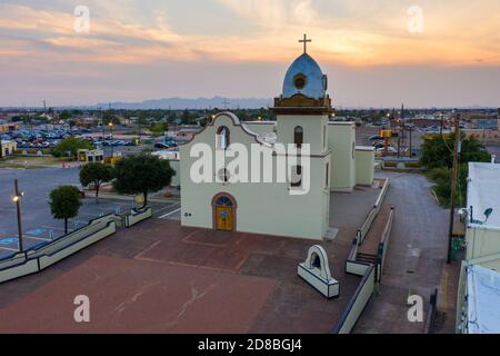 Old Ysleta Mission, El Paso, Texas, USA Stockfoto