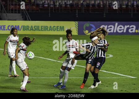 Sao Paulo, Sao Paulo, Brasilien. Oktober 2020. (SPO) Brasilianische Fußballnationalliga: Sao Paulo gegen Santos . 28. Oktober 2020, Sao Paulo, Brasilien: Fußballspiel zwischen Sao Paulo und Santos, gültig für das Viertelfinale der brasilianischen Fußball-Nationalliga im Morumbi-Stadion. Kredit: Leco Viana/Thenews2 Gutschrift: Leco Viana/TheNEWS2/ZUMA Wire/Alamy Live Nachrichten Stockfoto