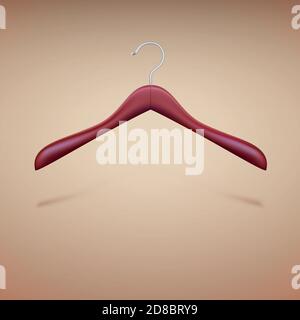 Hölzerne Kleiderbügel Stock Vektor
