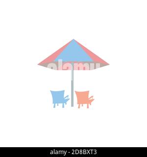 Regenschirm Sommer Clipart Vektor Design Stock Vektor