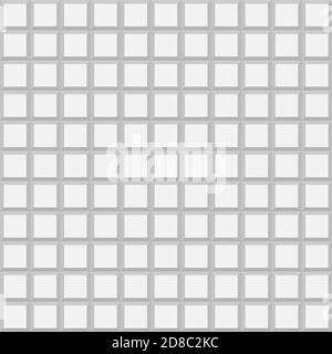 Weiße graue 3D-Volumenwürfel. Vektor geometrische nahtlose Muster. 2d, 3d geometrische Textur für Hintergründe, Verpackung, Gestaltung von Materialien für den Innenraum, Fliesen, Tapete, Minimalismus Stil Stock Vektor