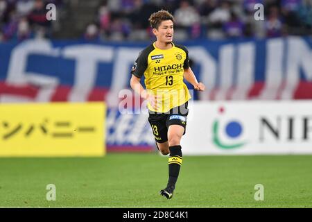 Tokio, Japan. Oktober 2020. Kashiwa Reysols Kengo Kitazume während der 2020 J.LEAGUE Division 1 zwischen dem FC Tokyo 1-3 Kashiwa Reysol im Ajinomoto Stadion in Tokio, Japan am 28. Oktober 2020. Quelle: AFLO/Alamy Live News Stockfoto