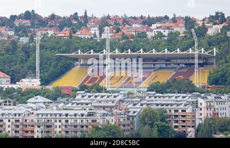 Prag, Tschechische Republik am 9. juli 2020: Fußballstadion dukla prag in dejvice Stockfoto