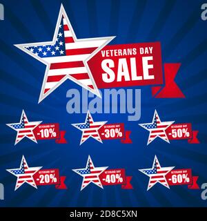 Happy Veterans Day USA kreatives Banner. Isolierte abstrakte Grafik-Design-Vorlage. Ehrt alle, die gedient haben. Kalligrafische Schriftzüge. Danke Veteranen Stock Vektor