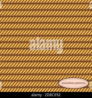 Nahtlose Muster von Elementen aus Seil, nautisches Seil, Kabel, Schlinge, Hawser, Anlegestellen. Stock Vektor-Illustration für Design-Banner, Stoff, Papier, Verpackung. Stock Vektor