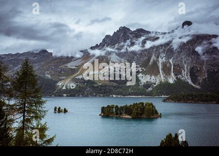 see in den Bergen, silsersee engadin st. moritz schweiz Stockfoto