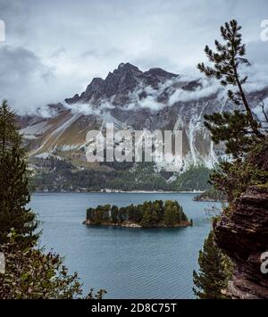 see in den Bergen, silsersee engadin st. moritz schweiz Stockfoto