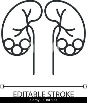 Lineares Symbol für Nierensteinerkrankungen Stock Vektor