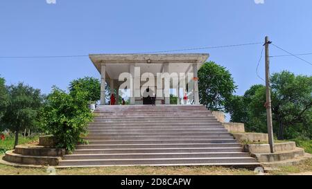 21. Oktober 2020 : Reengus, Jaipur, Indien / großes Gebäude des balaji-Tempels Bai, Sikar, Indien. Stockfoto