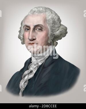 George Washington 1732-1799 Amerikanischer Staatspräsident General Stockfoto