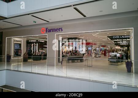 AUCKLAND, NEUSEELAND - 07. Okt 2019: Blick auf das Bauerngeschäft im Einkaufszentrum Westfield Newmarket Stockfoto