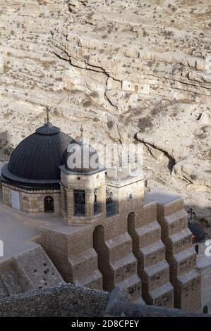 دير مار سابا Mar Saba, מנזר מר סבא, Israel, Izrael, ישראל; die heilige Lavra des heiligen Sabbas; Wielka Ławra św. Saby; Sabas-Kloster; 玛尔萨巴 Stockfoto