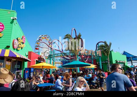 Pacific Park, Santa Monica Pier, Kalifornien, USA Stockfoto