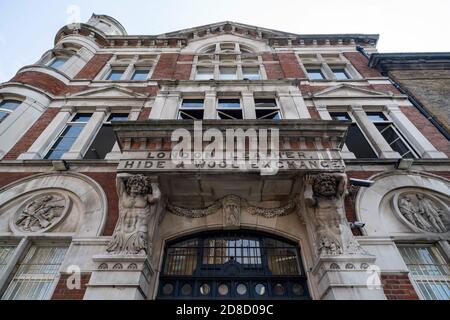 London Lederbörse aus Leder und Wolle Stockfoto