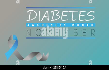 Banner Oder Poster Vektor-Design Für Diabetes Awareness Monat, Novembe Stock Vektor
