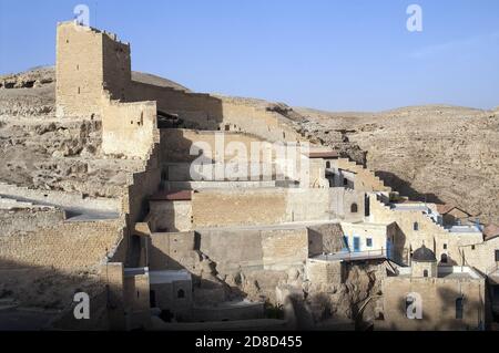 دير مار سابا Mar Saba, מנזר מר סבא, Israel, Izrael, ישראל; die heilige Lavra des heiligen Sabbas; Wielka Ławra św. Saby; Sabas-Kloster; 玛尔萨巴 Stockfoto