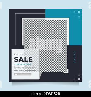 Exklusive Verkauf Social Media Post und Web-Banner-Vorlage für Digitales Marketing Stock Vektor