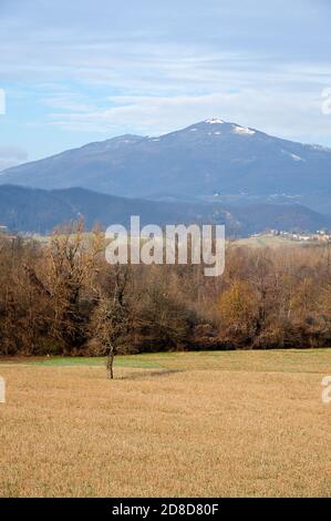 Borgo val di Taro (PR), Italien, eine Landschaft entlang des Tals von Taro Stockfoto