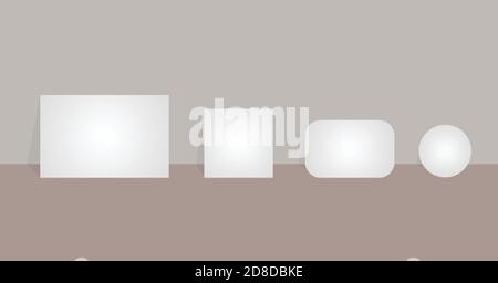 Realistisches Blankopapier-Banner-Set Stock Vektor