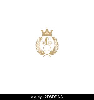 Royal Marke und Luxus Marke Logo Illustration Design. Stock Vektor