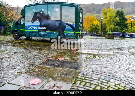 Lloyds Bank mobile Niederlassung, Hebden Bridge, West Yorkshire Stockfoto