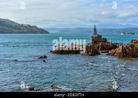 Leuchtturm bei Knysna Heads, Garden Route, Südafrika Stockfoto