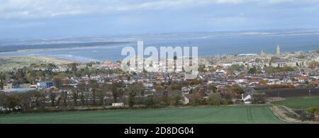Blick über St Andrews von Lambiletham, 25. Oktober 2020 Stockfoto