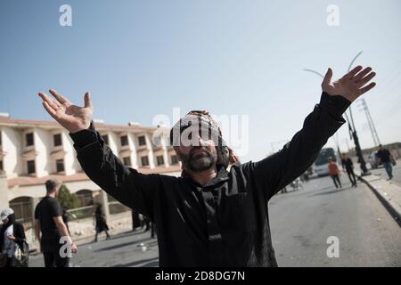 Fotos zeigen die Zeremonie des Hussein-Todes in Damaskus 2020 Stockfoto