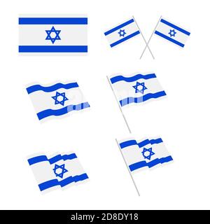 israel Flagge Vektor Illustration Design Vorlage Stock Vektor