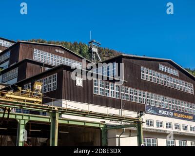 Historisches Besucherbergwerk Rammelsberg, UNESCO Weltkulturerbe, Goslar, Harz, Deutschland Stockfoto