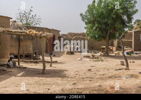 Dorfleben im ländlichen Mali, Westafrika Stockfoto