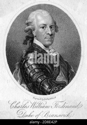 CHARLES WILLIAM FERDINAND, Herzog von Braunschweig (1735-1806) militärischer Führer im Heiligen Römischen Reich Stockfoto