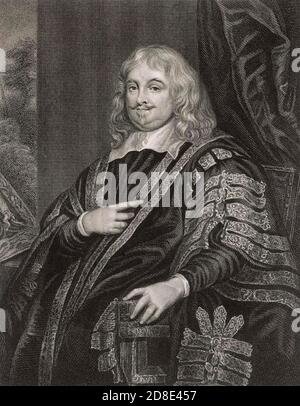 EDWARD HYDE, 1. Earl of Clarendon (1609-1674) englischer Staatsmann und Berater von Charles I. Stockfoto