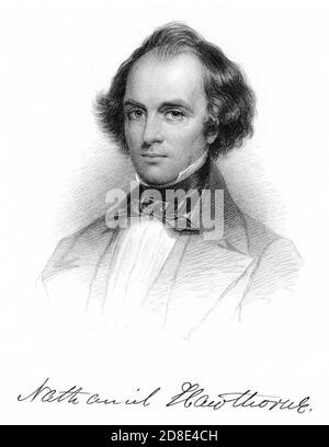 Nathaniel HAWTHORNE (1804-1864) US-amerikanischer Romanautor Stockfoto