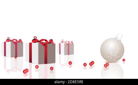 Vector Kranzrahmen mit Fichtenzweigen. Weihnachtliche Blätter Banner auf weißem Hintergrund. Realistische grüne Blätter. Leerzeichen zum Schreiben von kühlem Text. Abstrac Stock Vektor