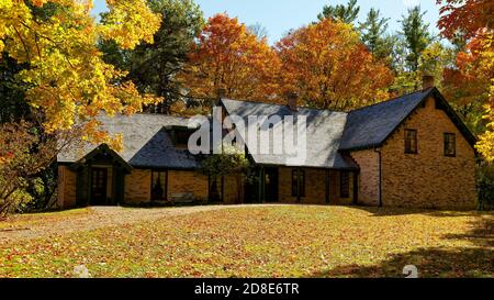 Woodside National Historic Site Kitchener AUF Kanada im Herbst. Ehemalige Heimat des kanadischen Premierministers William Lyon Mackenzie King. Stockfoto