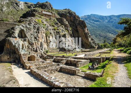 Inka-Ruinen, Ollantaytambo-Ruinen, Ollantaytambo, Cusco, Peru Stockfoto