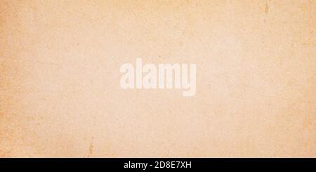 Blass braun alten Papier Textur Hintergrund, Kraftpapier horizontal mit einzigartigem Design von Papier, Soft Natural Papier Stil für ästhetische kreative Gestaltung Stockfoto