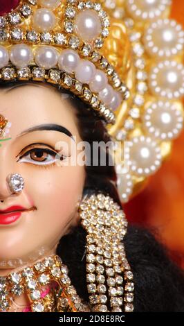 Lakshmi pujan - Göttin laxmi Idol Stockfoto