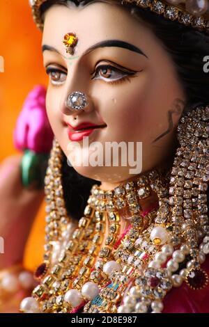 Lakshmi pujan - Göttin laxmi Idol Stockfoto