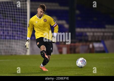 Oldham, Großbritannien. Oktober 2020. OLDHAM, GROSSBRITANNIEN. 28. OKTOBER Oldham Athletic's während des FA Youth Cup Spiels zwischen Oldham Athletic und FC United of Manchester im Boundary Park, Oldham am Mittwoch 28. Oktober 2020. (Kredit: Eddie Garvey, Mi News) Kredit: MI Nachrichten & Sport /Alamy Live Nachrichten Stockfoto