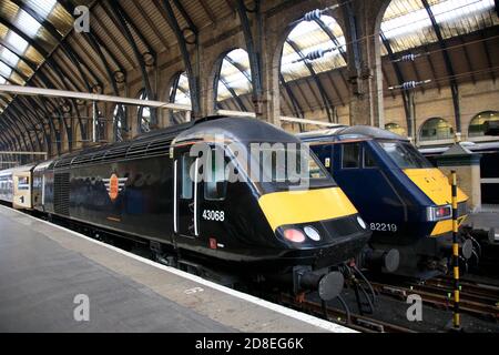 Grand Central 43068, Hochgeschwindigkeitszüge Für Diesel, East Coast Main Line Railway, Kings Cross Station, London, England. Stockfoto