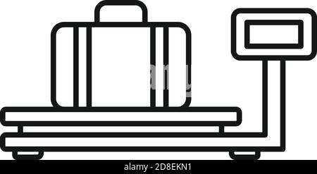 Symbol für die Airport Control Scales, Umrissstil Stock Vektor