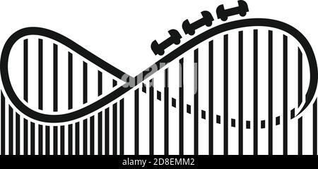 Achterbahn-Symbol, einfacher Stil Stock Vektor