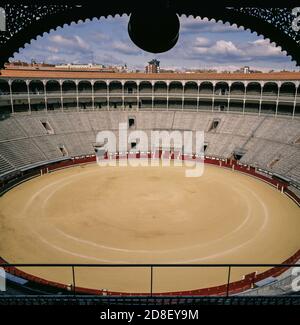 Luftaufnahme der Plaza de Toros de Las Ventas in der Stadt Madrid, Hauptstadt von Spanien, Europa Stockfoto