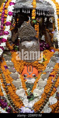 Vertikale Aufnahme von Hindi Gods, Ayodhya, Uttar Pradesh Stockfoto