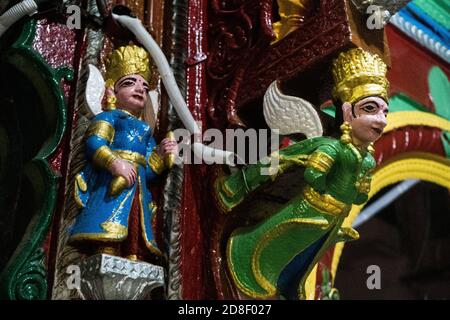 Nahaufnahme von Hindi Gods, Ayodhya, Uttar Pradesh Stockfoto